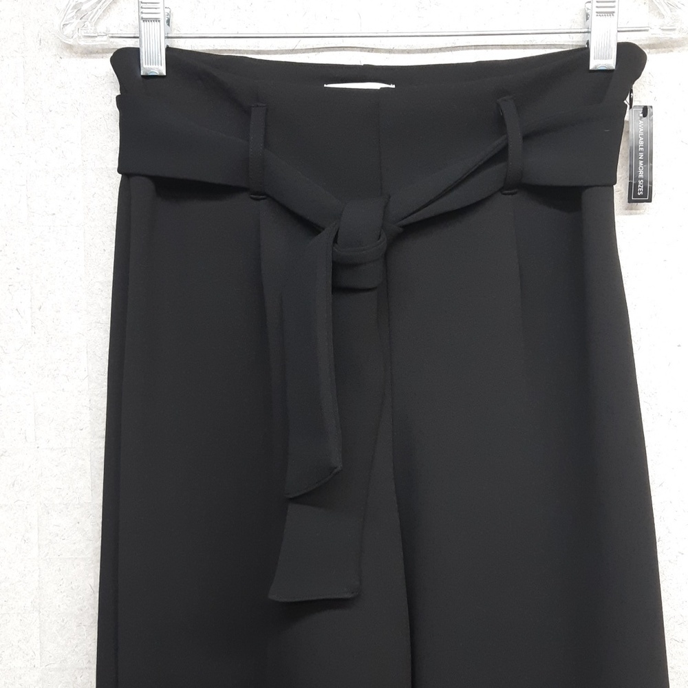 Leith High Waisted Belted Black Trousers - NWT - Picture 3 of 8
